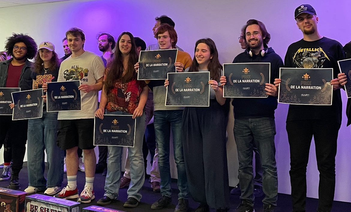 Photo de remise du prix de la narration